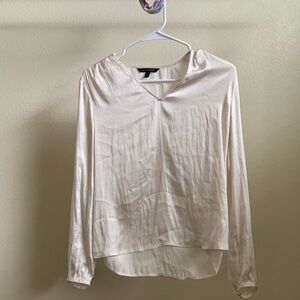 silky banana republic blouse